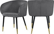 Louise Grey Velvet Dining Chair