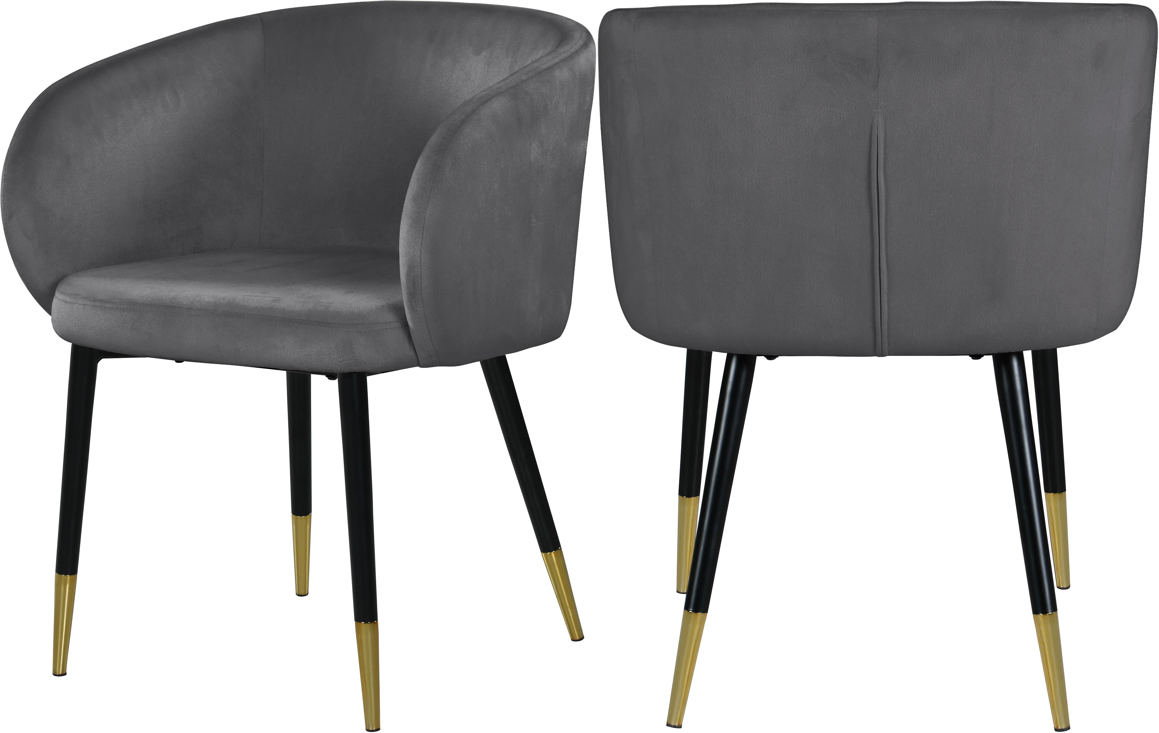 Louise Grey Velvet Dining Chair