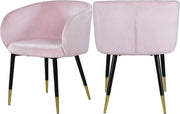 Louise Pink Velvet Dining Chair