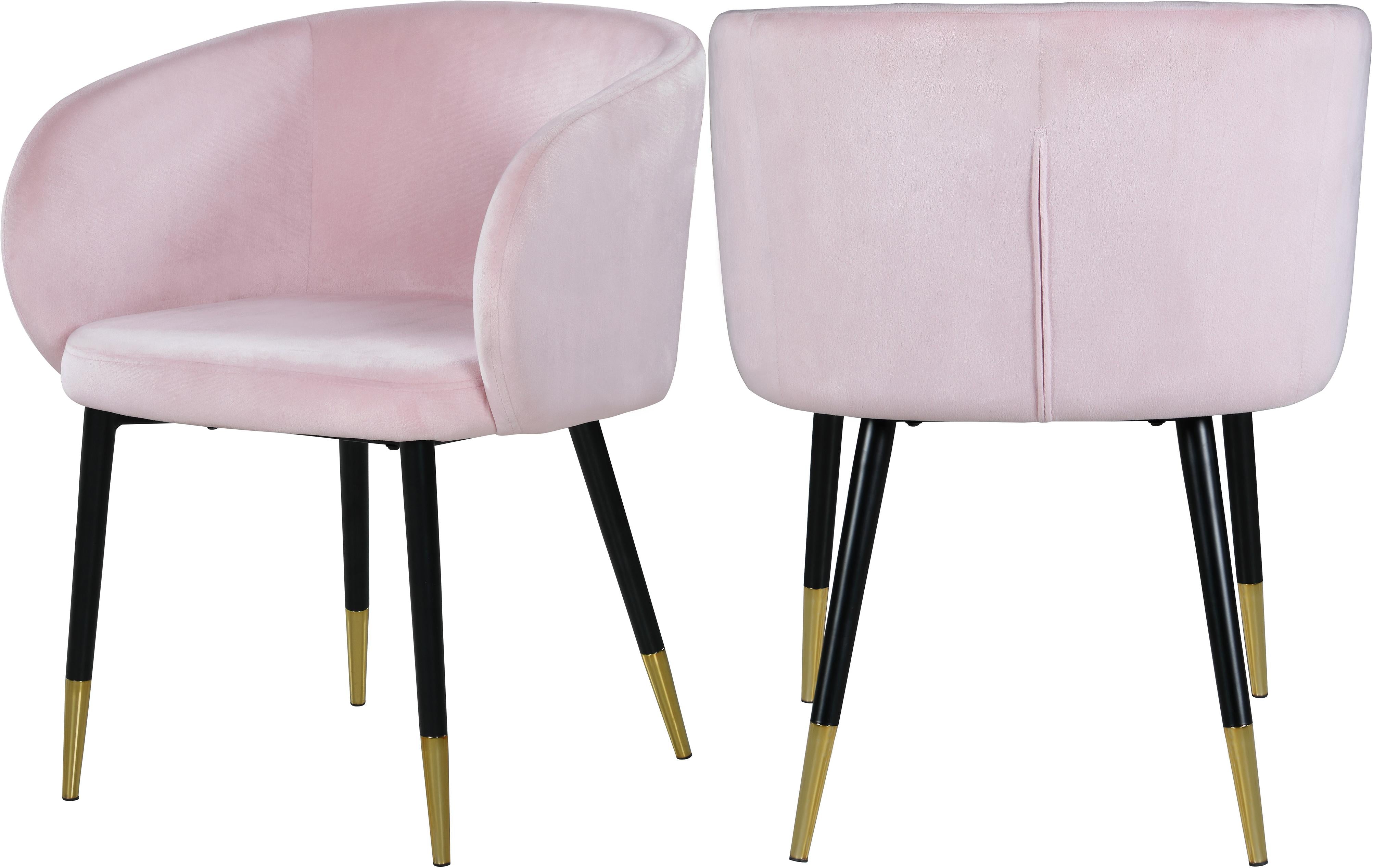 Louise Pink Velvet Dining Chair