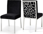 Opal Black Velvet Dining Chair