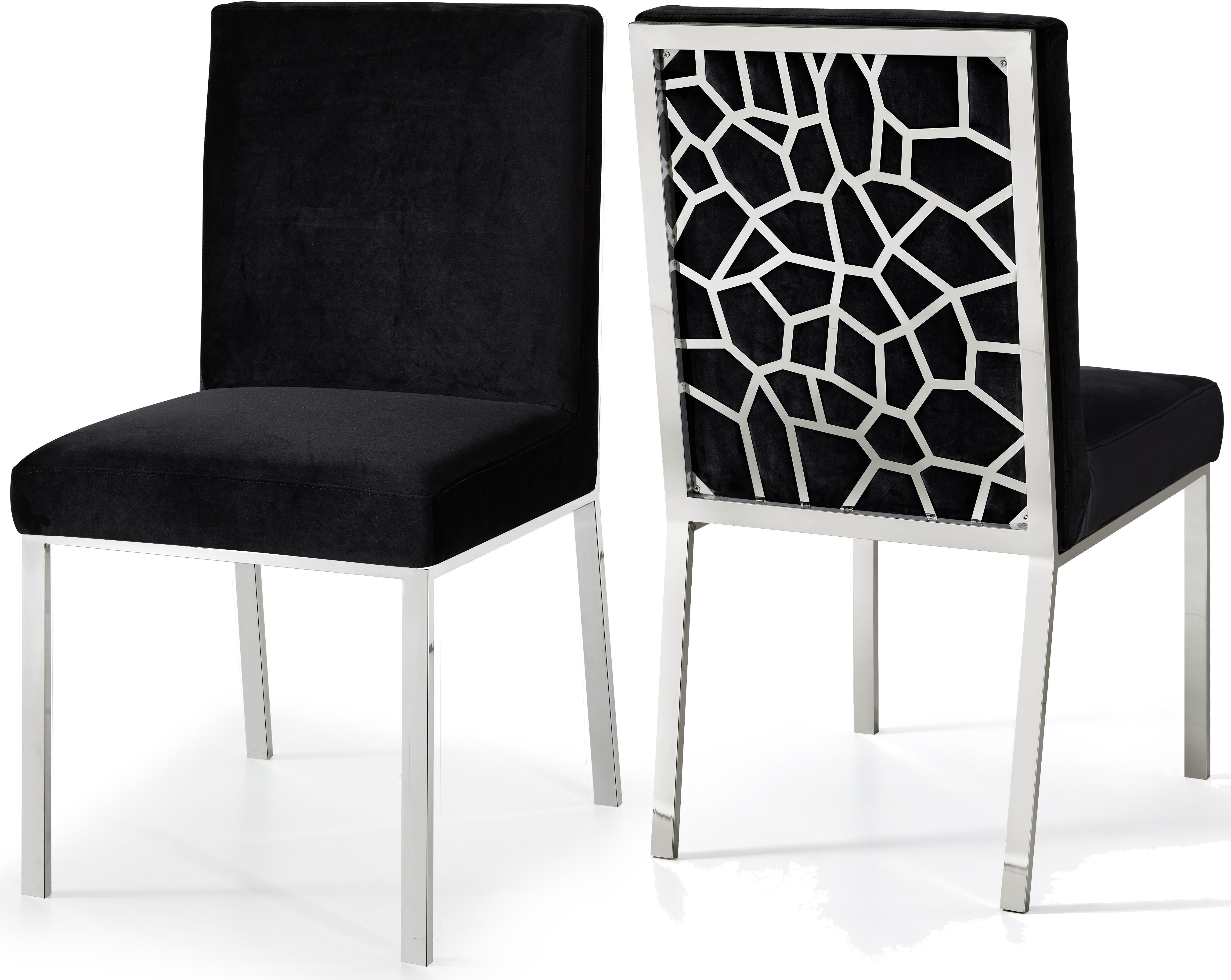 Opal Black Velvet Dining Chair