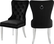 Carmen Black Velvet Dining Chair