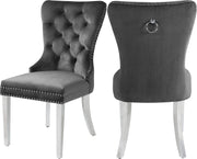 Carmen Grey Velvet Dining Chair