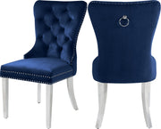 Carmen Navy Velvet Dining Chair