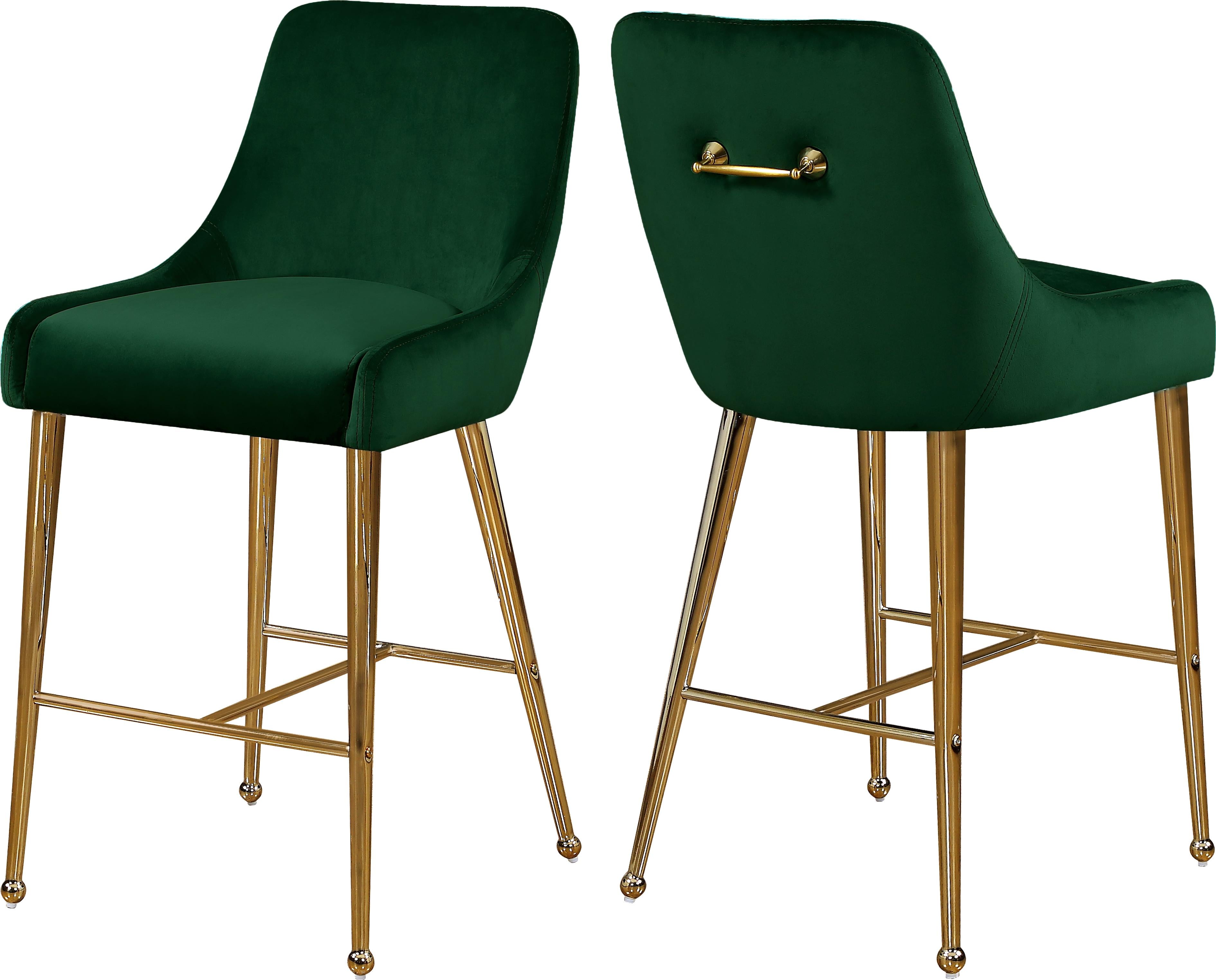 Owen Green Velvet Stool