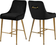 Owen Black Velvet Stool