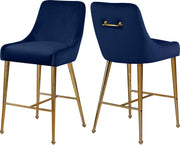 Owen Navy Velvet Stool