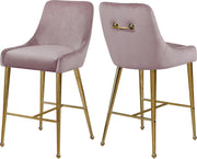 Owen Pink Velvet Stool