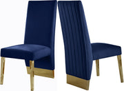 Porsha Navy Velvet Dining Chair