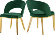 Roberto Green Velvet Dining Chair