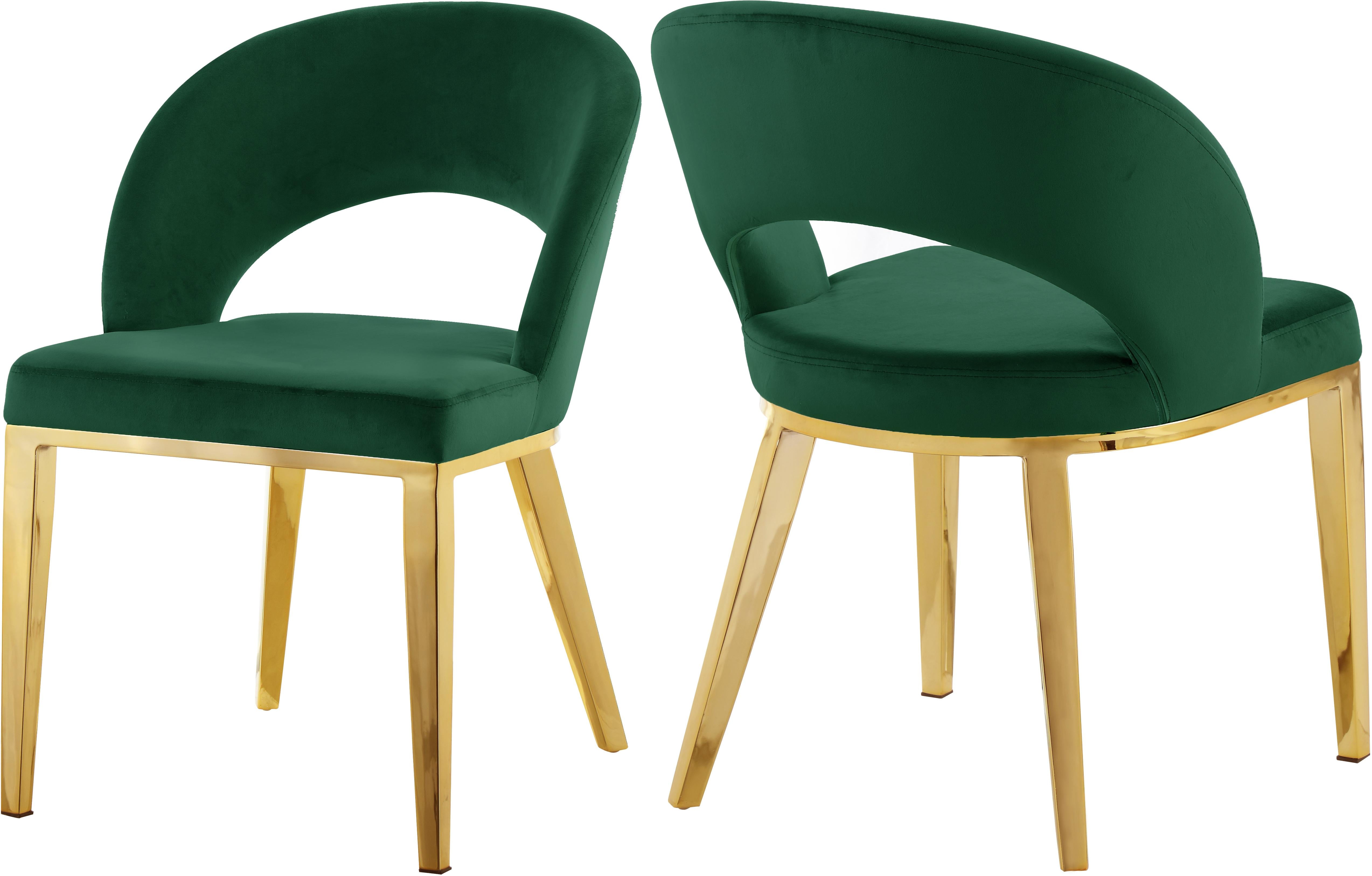 Roberto Green Velvet Dining Chair
