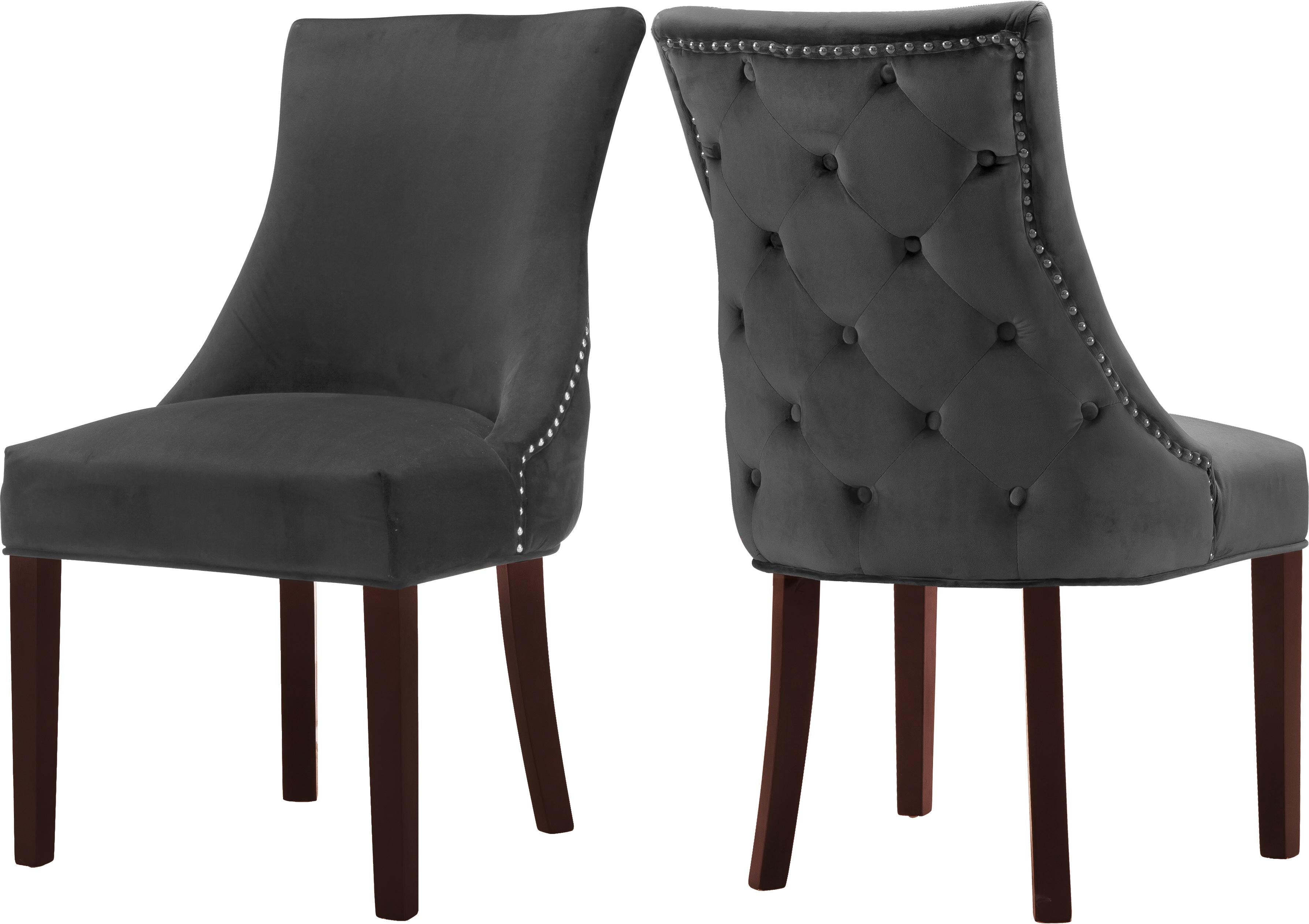 Hannah Grey Velvet Dining Chair
