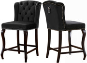 Suri Black Velvet Stool