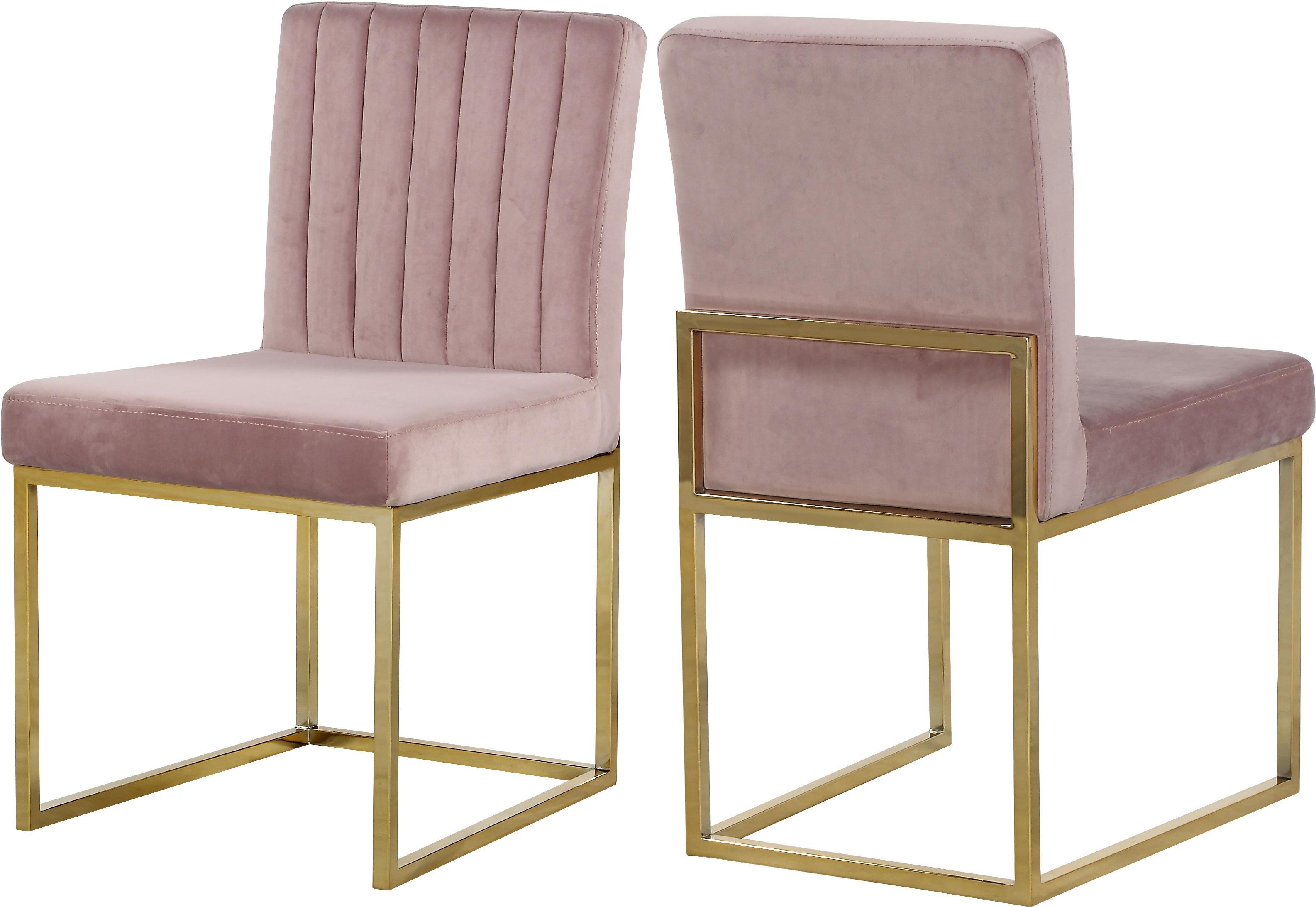 Giselle Pink Velvet Dining Chair