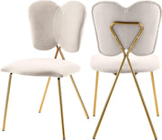 Angel Cream Velvet Dining Chair