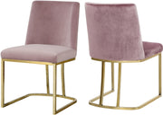 Heidi Pink Velvet Dining Chair