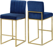 Giselle Navy Velvet Stool