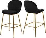 Paris Black Velvet Stool