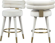 Fitzroy Cream Velvet Counter Stool