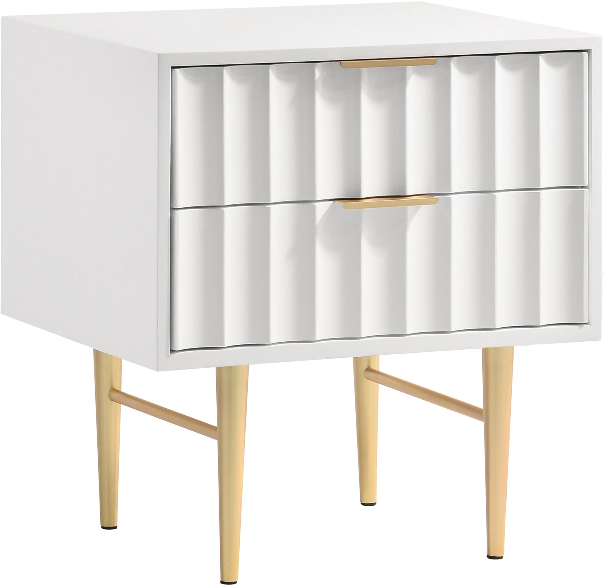 Modernist White Gloss Night Stand
