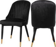 Belle Black Velvet Dining Chair