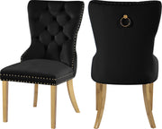 Carmen Black Velvet Dining Chairs (2)