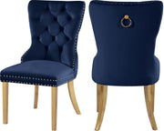 Carmen Navy Velvet Dining Chairs (2)
