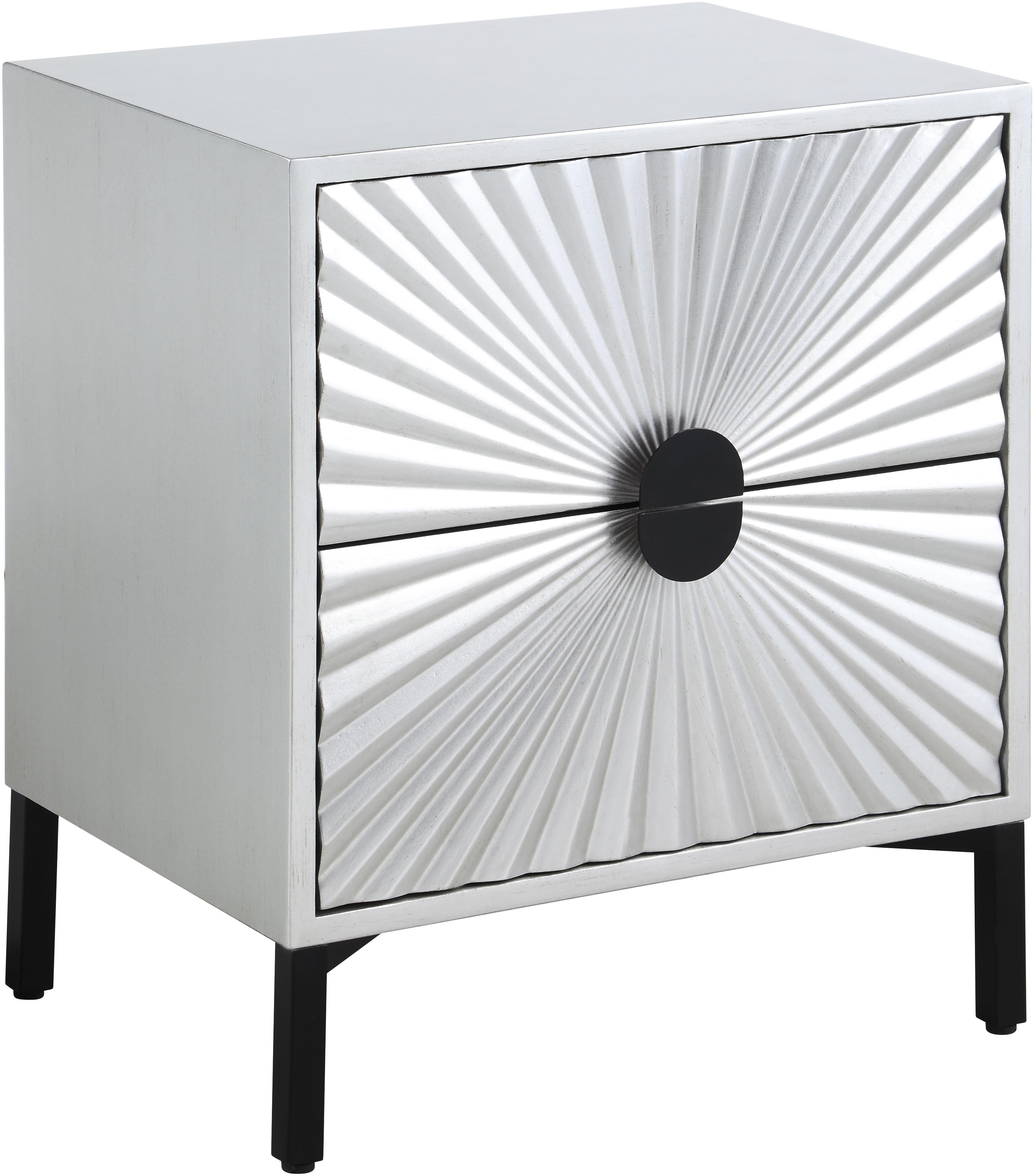 Glitz Antique Silver Side Table