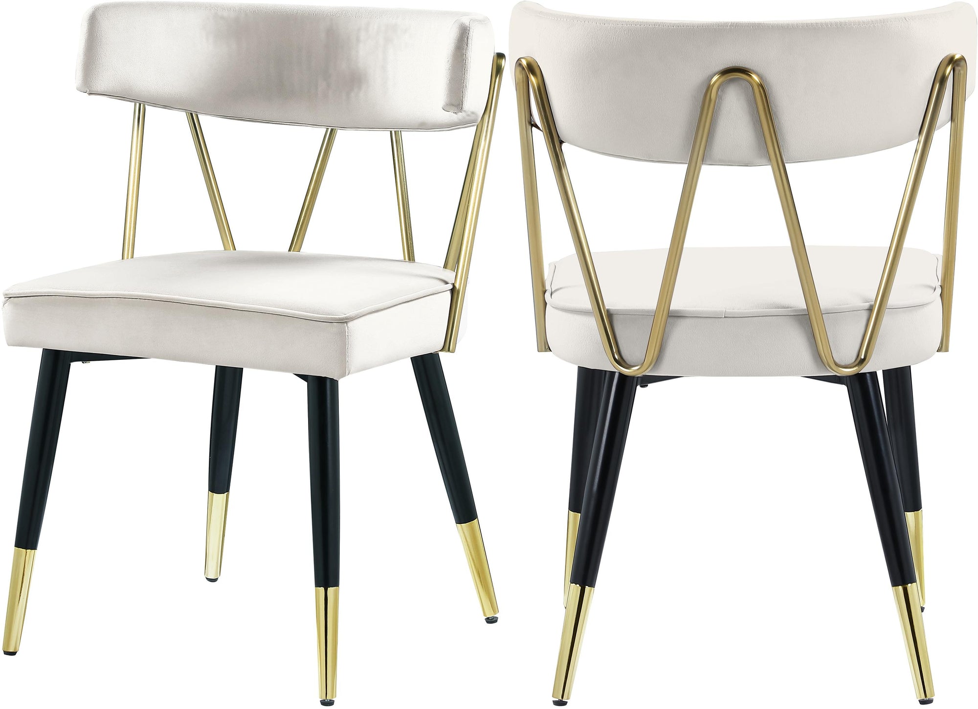 Rheingold Cream Velvet Dining Chair