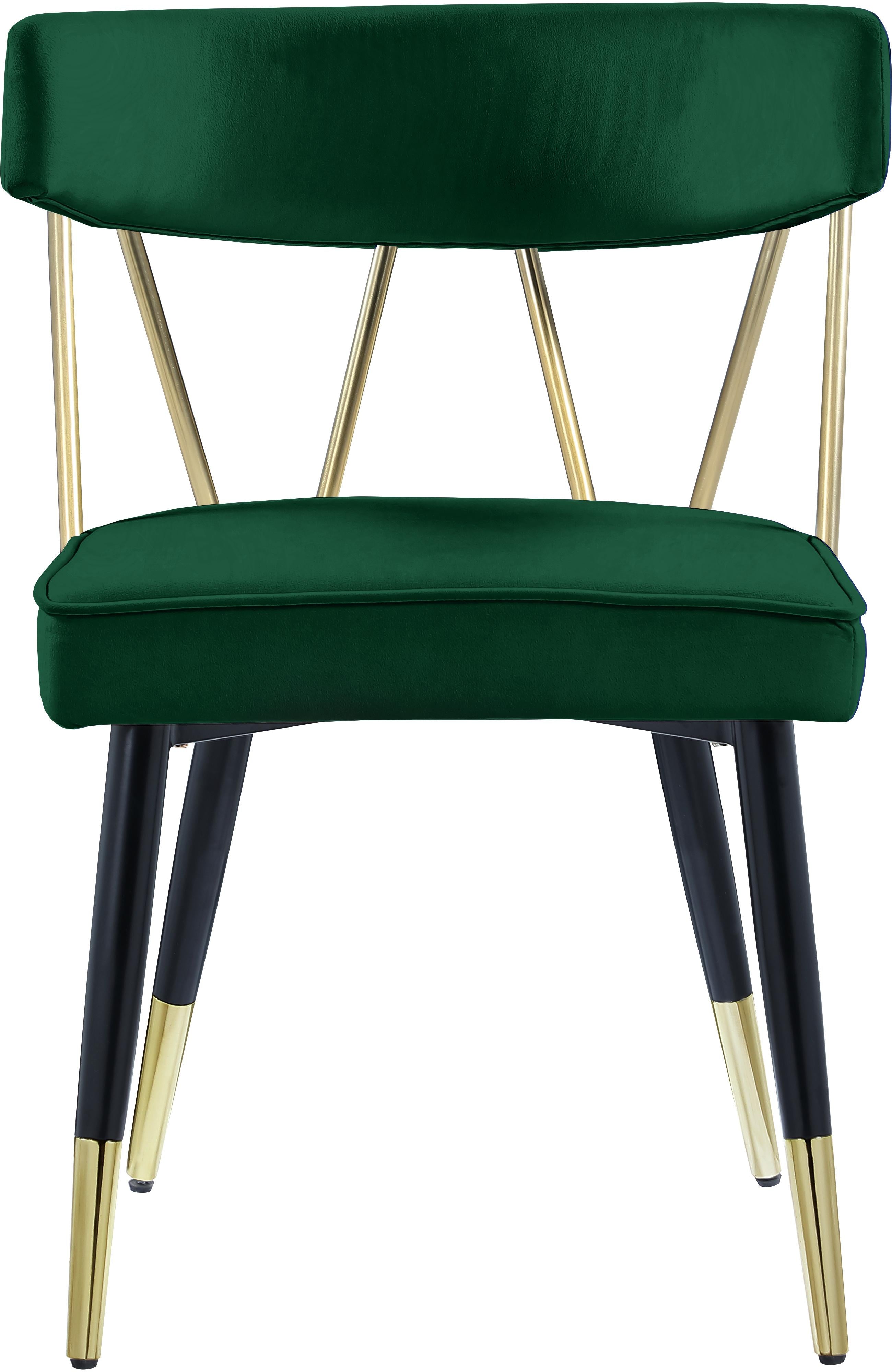 Rheingold Green Velvet Dining Chair