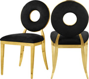 Carousel Black Velvet Dining Chair