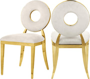 Carousel Cream Velvet Dining Chair