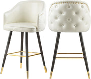 Barbosa White Faux Leather Counter/Bar Stool