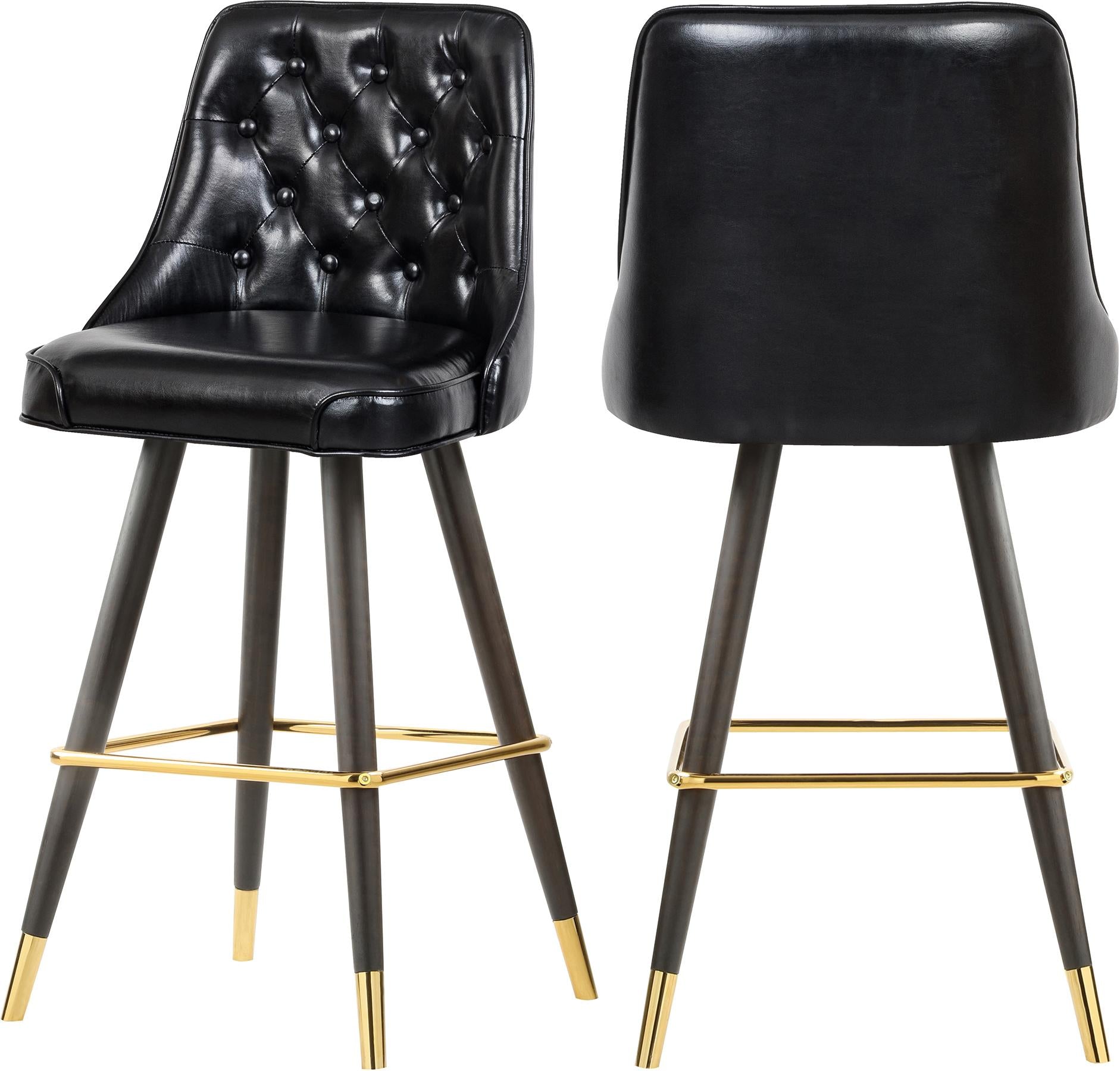 Portnoy Black Faux Leather Counter/Bar Stool