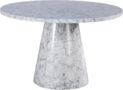 Omni White Faux Marble Dining Table