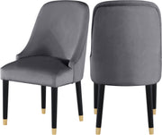 Omni Grey Velvet Dining Chair