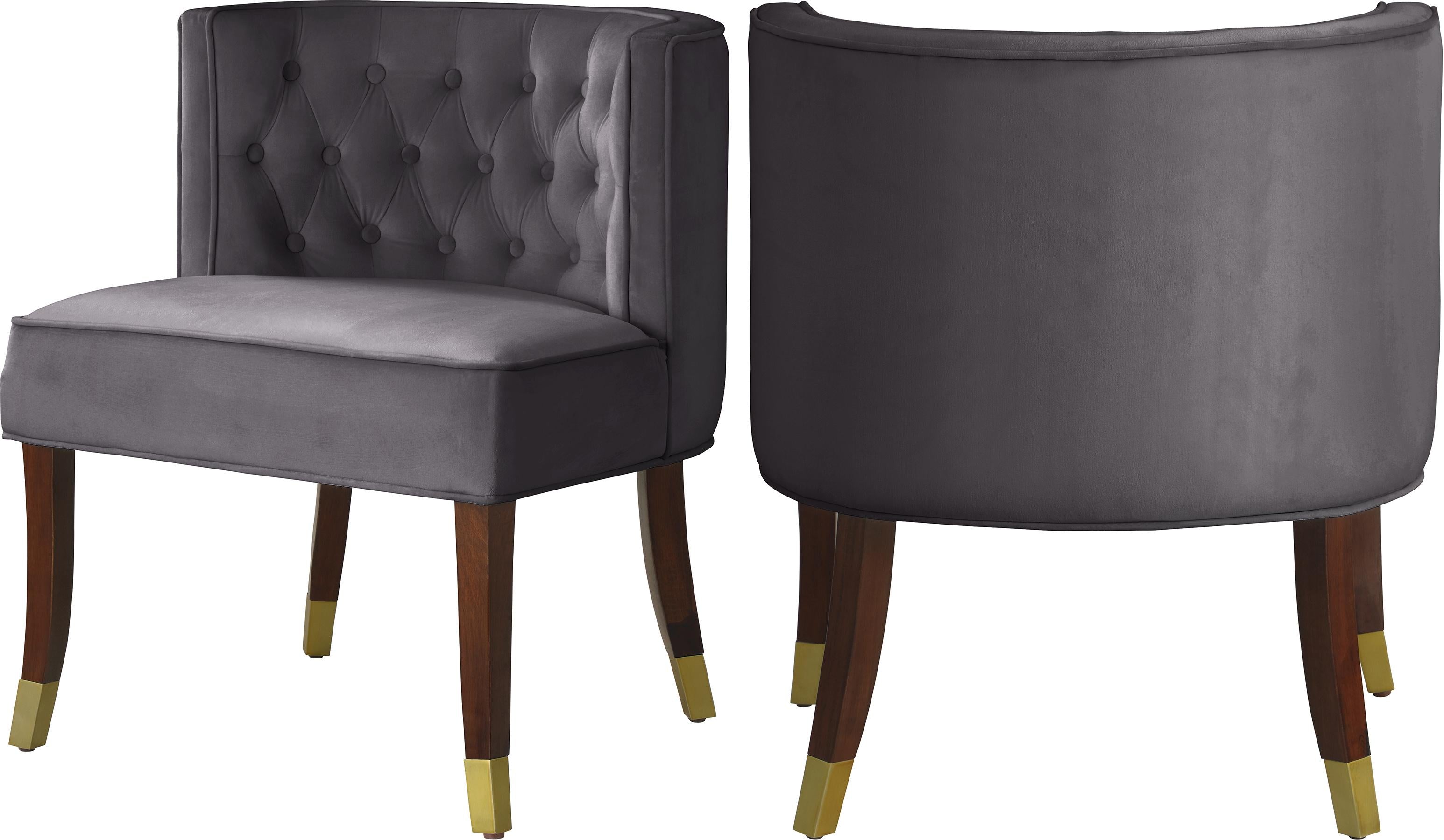 Perry Grey Velvet Dining Chair