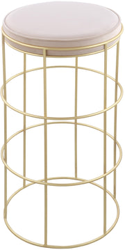 Rebar Cream Velvet Counter Stool