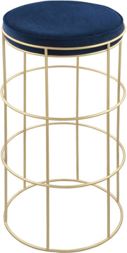 Rebar Navy Velvet Counter Stool