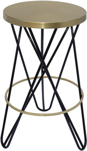 Mercury Black / Gold Counter Stool