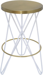 Mercury White / Gold Counter Stool