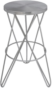Mercury Silver Bar Stool