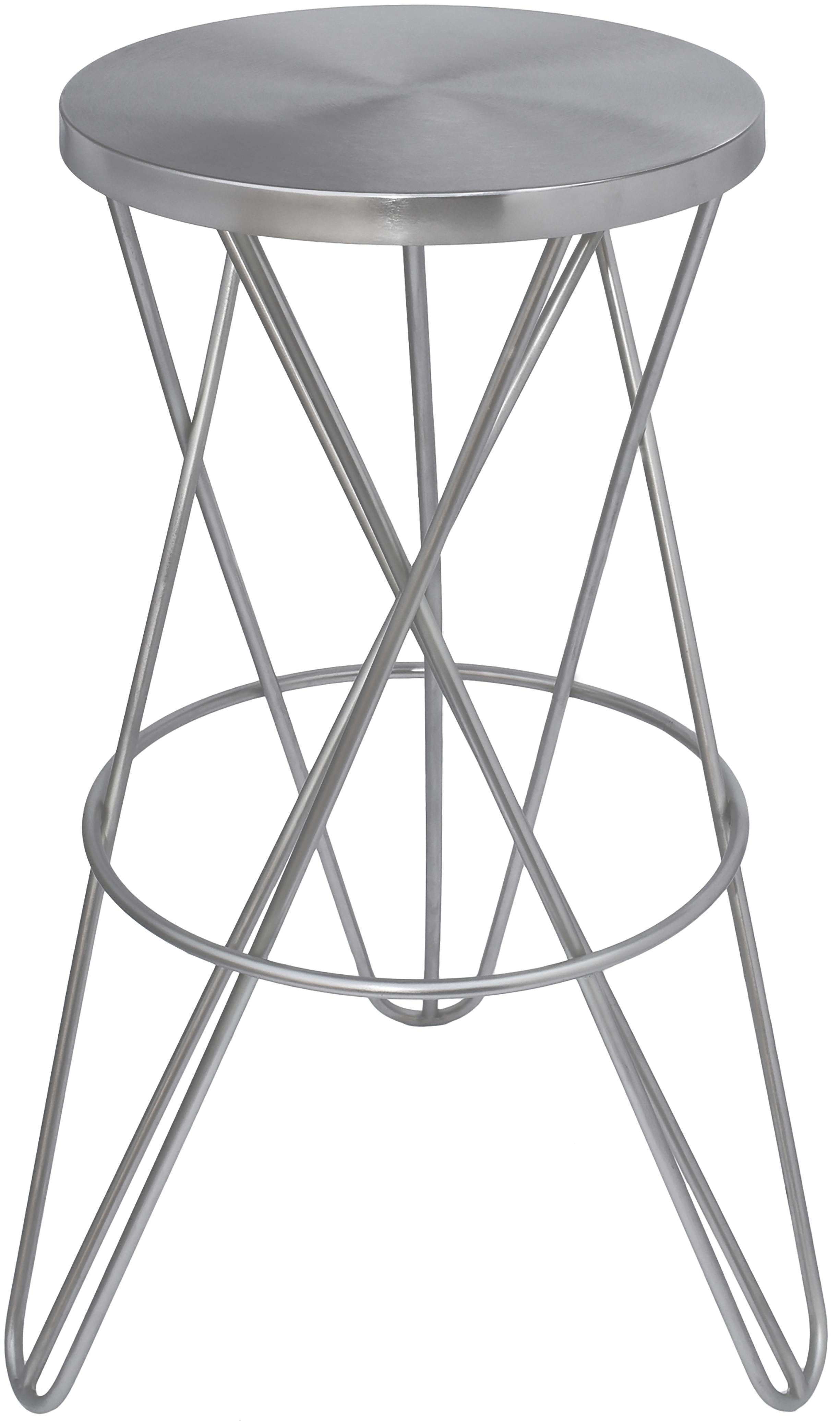 Mercury Silver Bar Stool