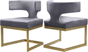 Alexandra Grey Velvet Dining Chair