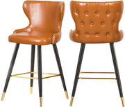 Hendrix Cognac Faux Leather Counter/Bar Stool