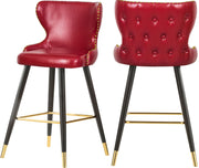 Hendrix Red Faux Leather Counter/Bar Stool