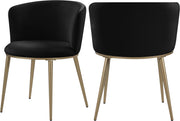 Skylar Black Velvet Dining Chair