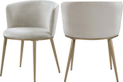 Skylar Cream Velvet Dining Chair