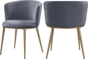 Skylar Grey Velvet Dining Chair
